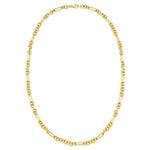 14K Yellow Gold Five And One Paperclip Link Chain Necklace, view 2
