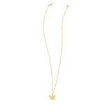 14K Yellow Gold Papillon Butterfly Necklace, view 2