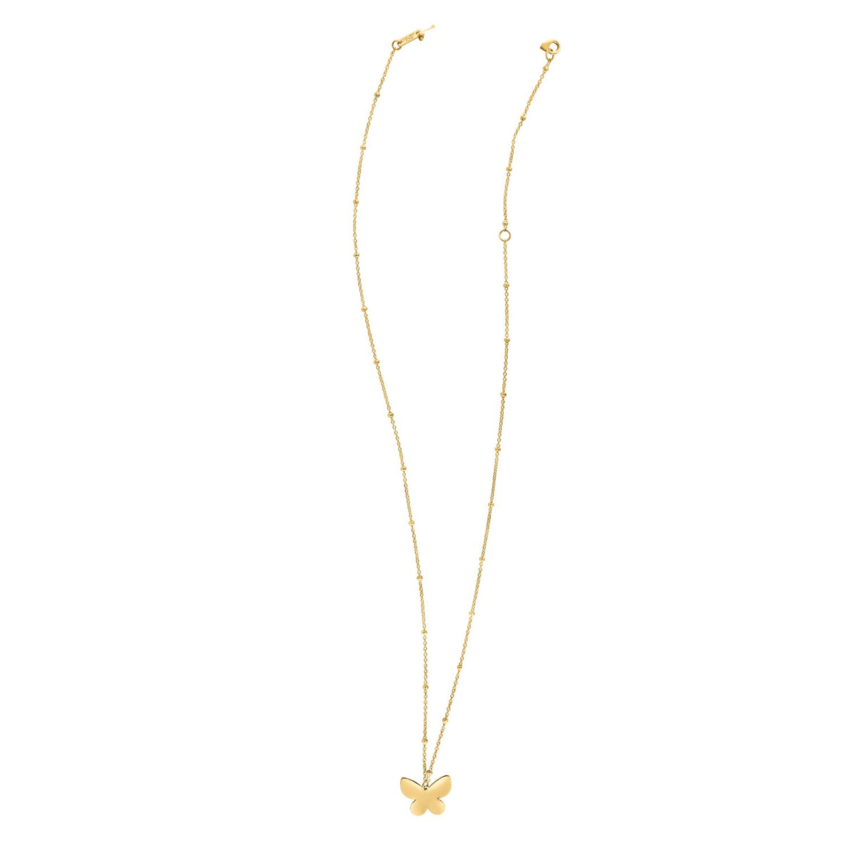 14K Yellow Gold Papillon Butterfly Necklace, view 2