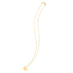 14K Yellow Gold Papillon Butterfly Necklace, view 3