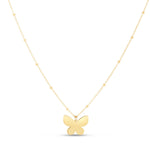 14K Yellow Gold Papillon Butterfly Necklace, view 4