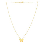 14K Yellow Gold Papillon Butterfly Necklace, view 6