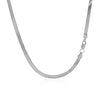 Sterling Silver Rhodium Plated Herringbone Chain (3.30 mm), view 2