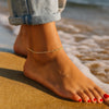 10k Yellow Gold Singapore Anklet 2.2mm, view 3