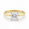1 Carat Princess Lab Grown IGI G/VS1 Diamond Solitaire Ring in 14K Yellow Gold