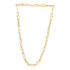 14K Yellow Gold High Polish Elongated Paperclip Jax Link Necklace, view 2