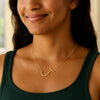 14K Yellow Gold Yours Truly Large Initial J Necklace, view 3