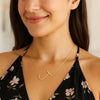 14K Yellow Gold Yours Truly Large Initial J Necklace, view 4