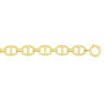 14K Yellow Gold High Polish Oval Mariner Link Necklace (13.80 mm), view 4