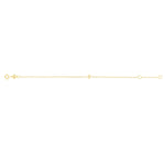 14K Yellow Gold Mini Initial T Bracelet, view 2
