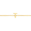 14K Yellow Gold Mini Initial T Bracelet, view 3