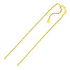 Sterling Silver in Yellow Finish 1.5mm Adjustable Cable Chain (1.50 mm)
