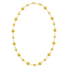 14K Yellow Gold Polished and Satin Pebble Necklace, view 2
