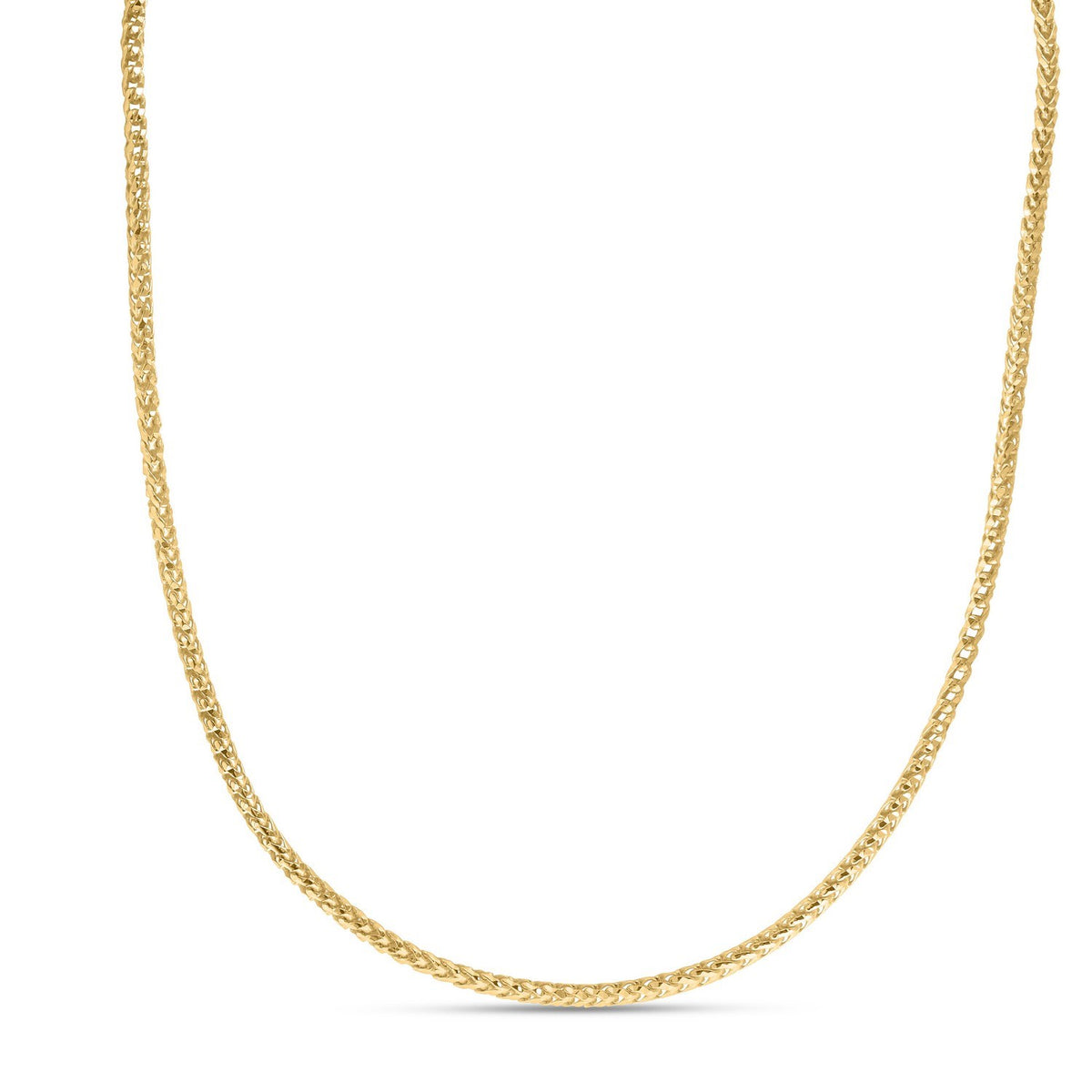 Sterling Silver Yellow Gold Plated Diamond Cut Franco Chain (3.80 mm), view 2
