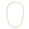 Sterling Silver Yellow Gold Plated Diamond Cut Franco Chain (3.80 mm), view 3