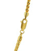Sterling Silver Yellow Gold Plated Diamond Cut Franco Chain (3.80 mm), view 5