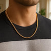 Sterling Silver Yellow Gold Plated Diamond Cut Franco Chain (3.80 mm), view 6