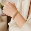 14k Yellow Gold High Polish Thick Braided Bracelet (8.80 mm), view 2