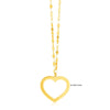 14K Yellow Gold Necklace with Reversible Heart Pendant, view 2