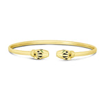 14K Yellow Gold Panther Bangle (3.00 mm), view 2