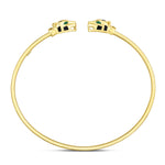 14K Yellow Gold Panther Bangle (3.00 mm), view 3
