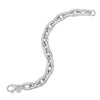 Sterling Silver Rhodium Plated Oval Link Bracelet, view 2