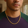 14k Yellow Solid Gold Diamond Cut Round Franco Chain (4.60 mm)