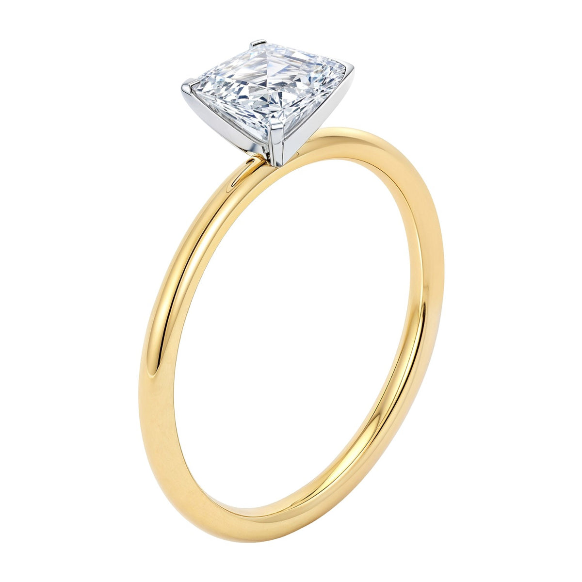 1.50Ct Emerald Lab Grown IGI G/VS1 Diamond Ring in 10K Yellow Gold, view 2