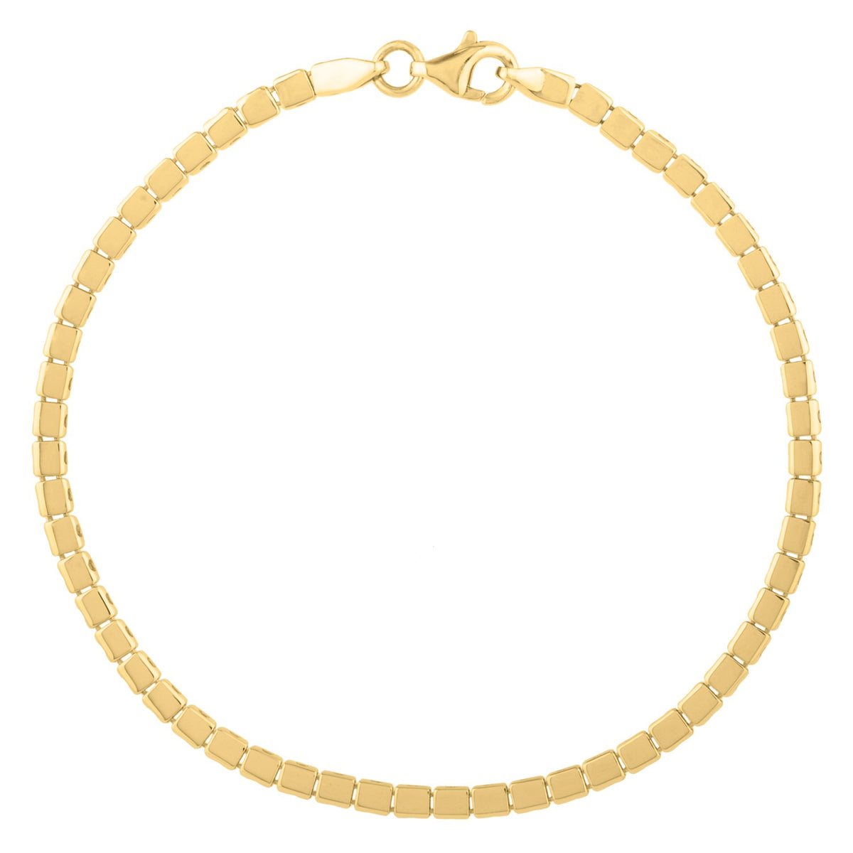 Mini Cube Bracelet in 14K Yellow Gold (2.60 mm), view 2