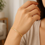 Mini Cube Bracelet in 14K Yellow Gold (2.60 mm), view 5