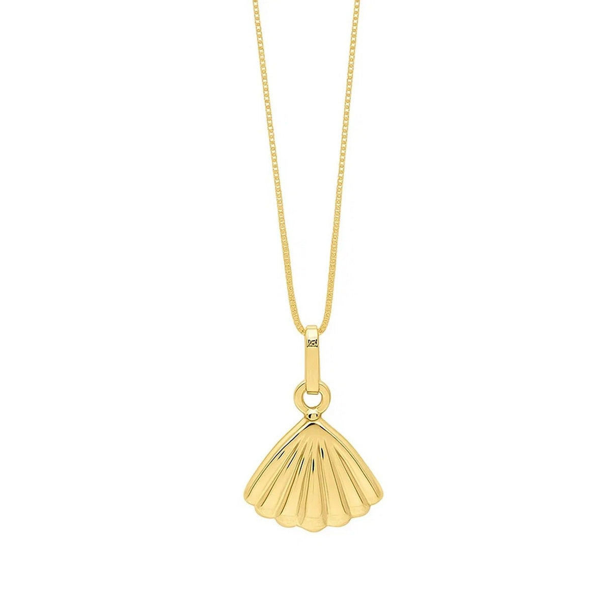 Sea Shell Necklace in 10K Yellow Gold, view 7