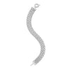 14k White Gold Faceted Panther Link Chain Bracelet, view 3