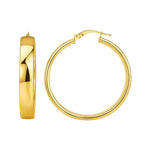 14K Yellow Gold Wedding Band Hoops (7x35.00 mm)