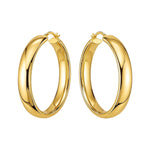 14K Yellow Gold Wedding Band Hoops (7x35.00 mm), view 2