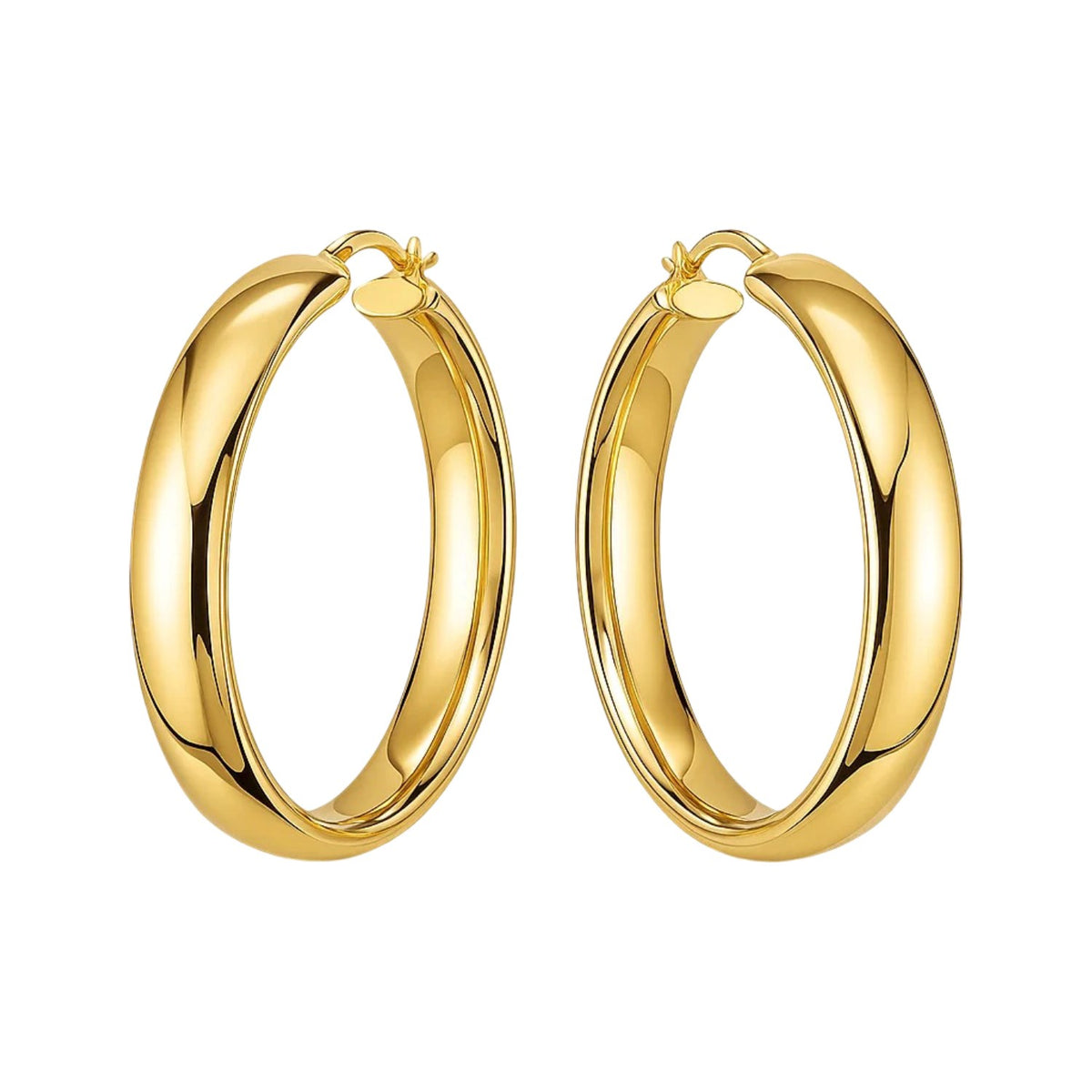 14K Yellow Gold Wedding Band Hoops (7x35.00 mm), view 2
