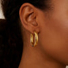 14K Yellow Gold Wedding Band Hoops (7x35.00 mm), view 6