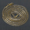14k Two Tone Gold Pave Curb Chain (2.60 mm)