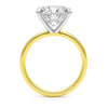5 Carat Princess Lab Grown IGI G/VS1 Diamond Solitaire Ring in 14K Yellow Gold