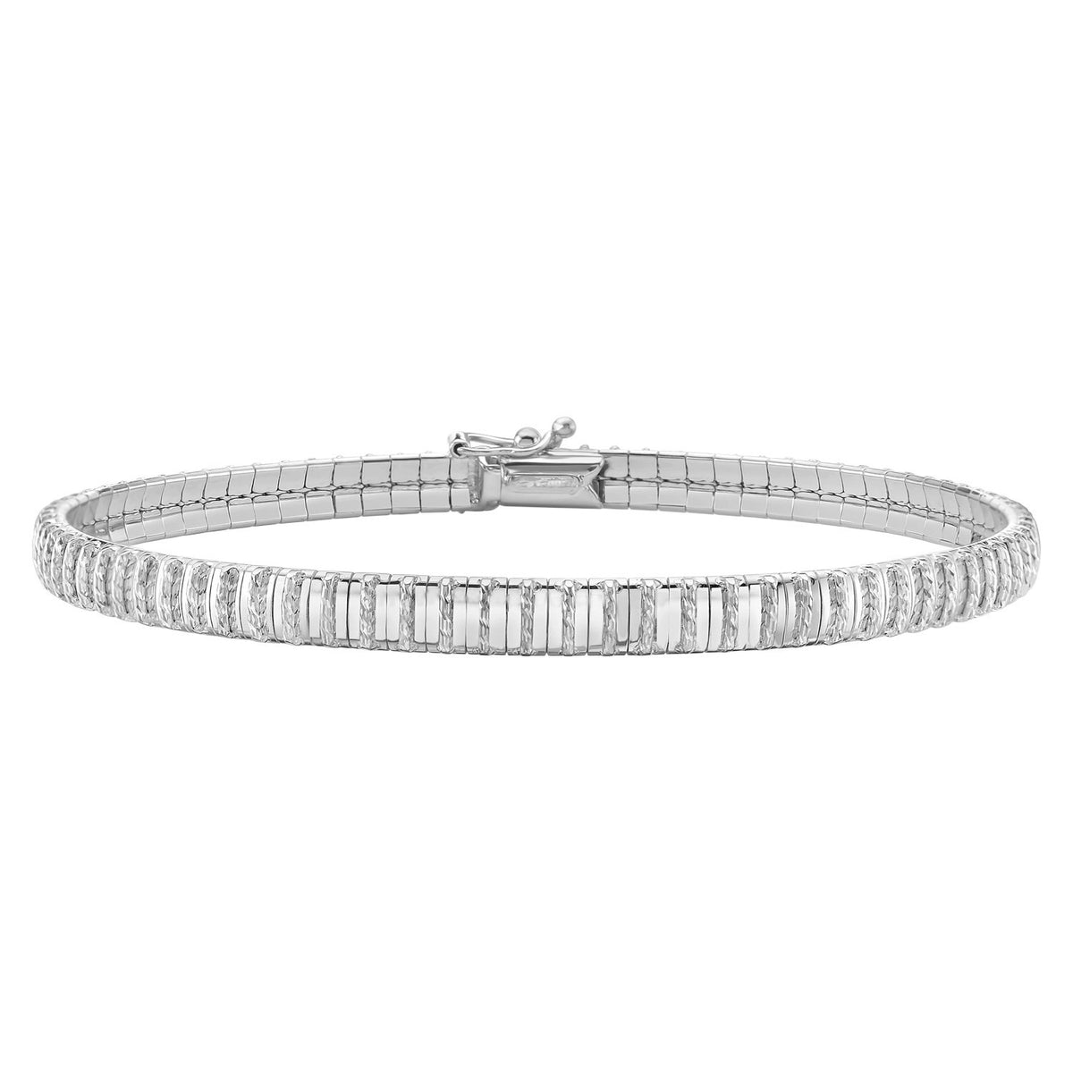 14K White Gold Mini Diamante Bracelet (4.00 mm), view 2