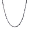 Sterling Silver Gunmetal Finish Franco Link Chain (4.60 mm), view 2