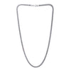 Sterling Silver Gunmetal Finish Franco Link Chain (4.60 mm), view 3