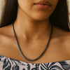 Sterling Silver Gunmetal Finish Franco Link Chain (4.60 mm), view 6