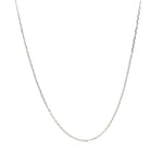 18k White Gold Diamond Cut Cable Link Chain (0.75 mm), view 2