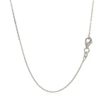 18k White Gold Diamond Cut Cable Link Chain (0.75 mm), view 3
