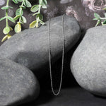 18k White Gold Diamond Cut Cable Link Chain (0.75 mm), view 4