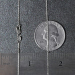 18k White Gold Diamond Cut Cable Link Chain (0.75 mm), view 7