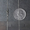 18k White Gold Diamond Cut Cable Link Chain (0.80 mm)