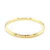 10k Yellow Gold Botanical Pattern Florentine Bangle (5.00 mm), view 2