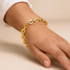 14K Yellow Gold Mirror Rolo Link Chain Bracelet (7.30 mm), view 4