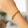 14K Yellow Gold Mirror Rolo Link Chain Bracelet (7.30 mm), view 5